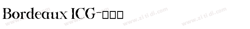 Bordeaux ICG字体转换
